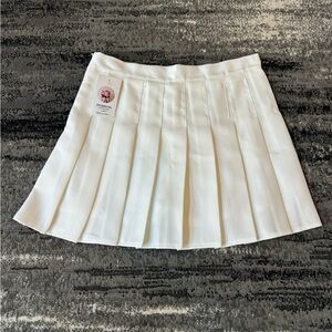 NWT White Pleated Mini Skort